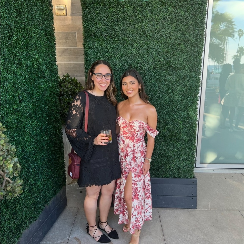 Reformation Red and White Floral Dress